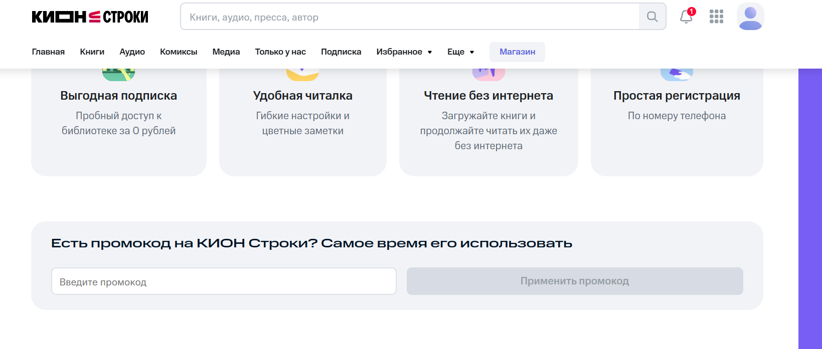 поле для промокода МТС строки