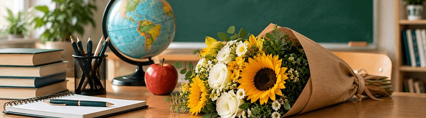 Цветы и подарки учителю на День учителя