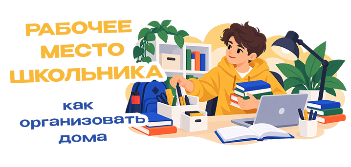 Как организовать правильно рабочую зону для школьника