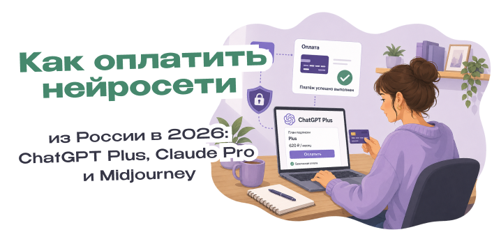 Как оплатить нейросети из России в 2026 году: ChatGPT Plus, Claude Pro и Midjourney